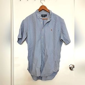 Ralph Lauren Blue Classic Fit Buttondown Collar Shirt